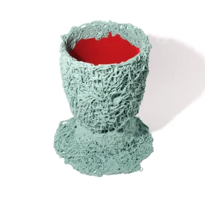 Moss Vase - Aqua, Red