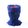 Moss Vase - Clear Blue, Matt Blue And Matt Fuchsia