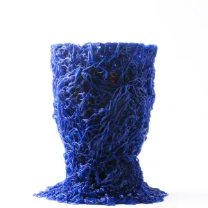 Moss Vase - Clear Blue, Matt Blue And Matt Fuchsia