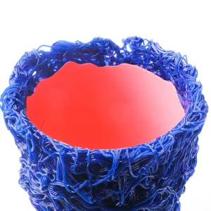 Moss Vase - Clear Blue, Matt Blue And Matt Fuchsia