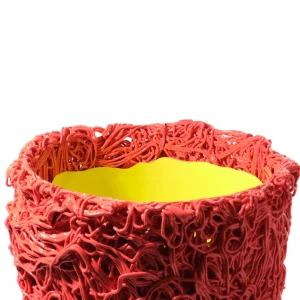 Moss Vase - Matt Sorbet And Fluo Yellow