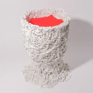 Moss Vase - White, Orange