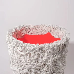 Moss Vase - White, Orange