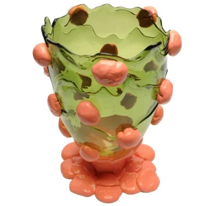 Nugget Vase - Bottle Green, Dark Salmon