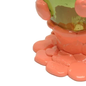 Nugget Vase - Bottle Green, Dark Salmon