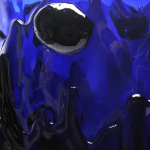Nugget Vase - Clear Blue