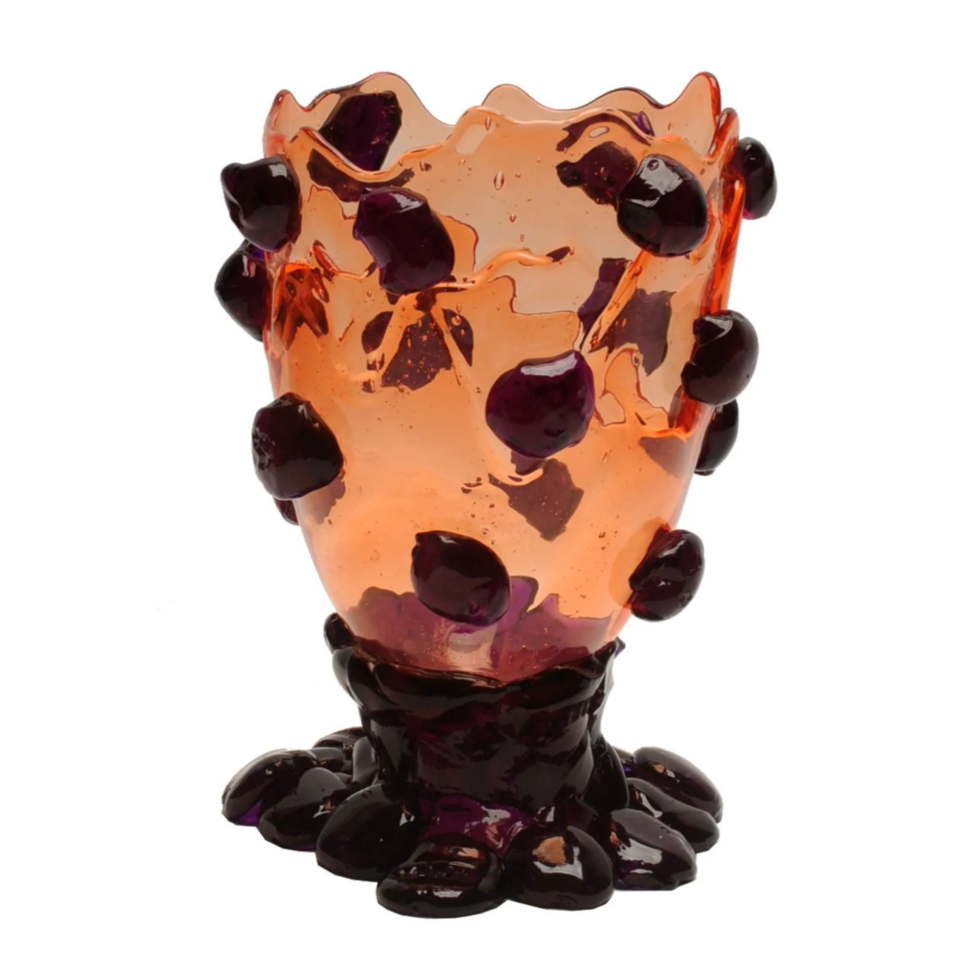 nugget_vase__clear_ruby_p_1.webp Nugget Vase - Clear Ruby, Purple