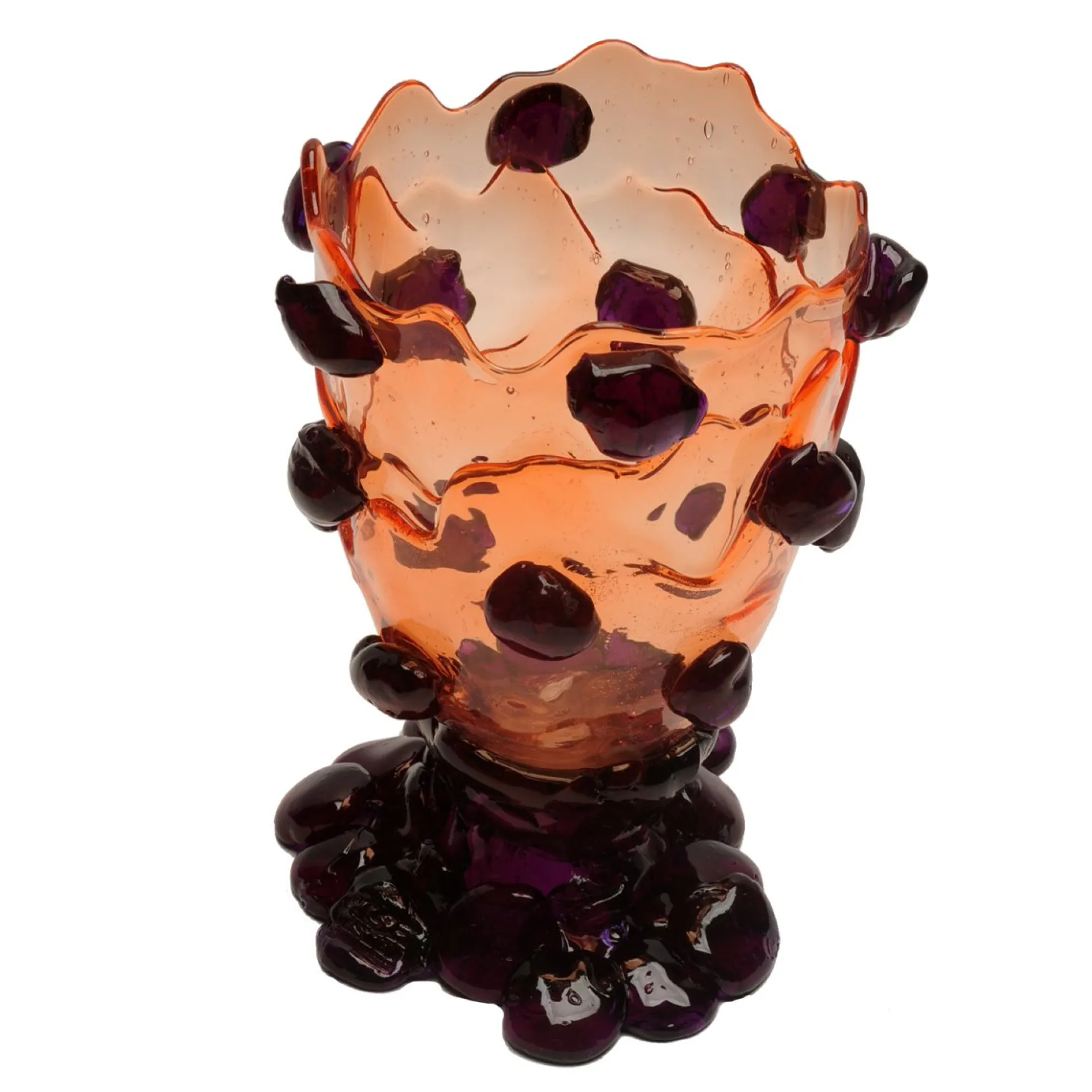 nugget_vase__clear_ruby_p_2.webp Nugget Vase - Clear Ruby, Purple