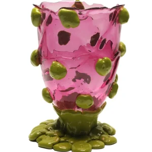 Nugget Vase - Light Fuchsia, Dust Green