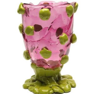Nugget Vase - Light Fuchsia, Dust Green