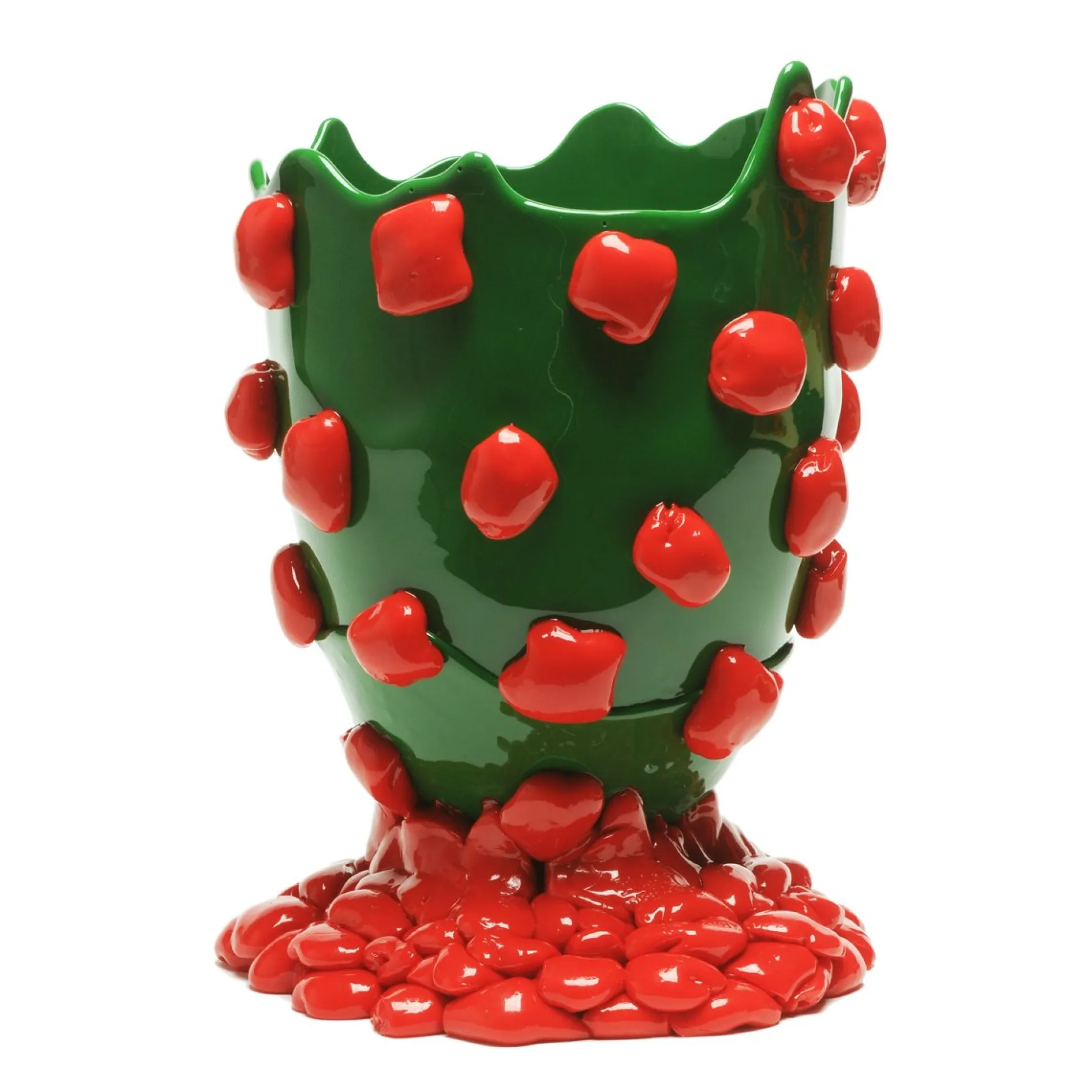 nugget_vase__matt_green_m_0.webp Nugget Vase - Matt Green, Matt Red