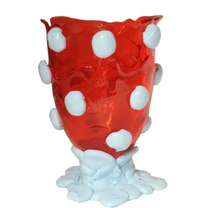 Nugget Vase - Red, Pastel Blue