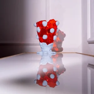 Nugget Vase - Red, Pastel Blue
