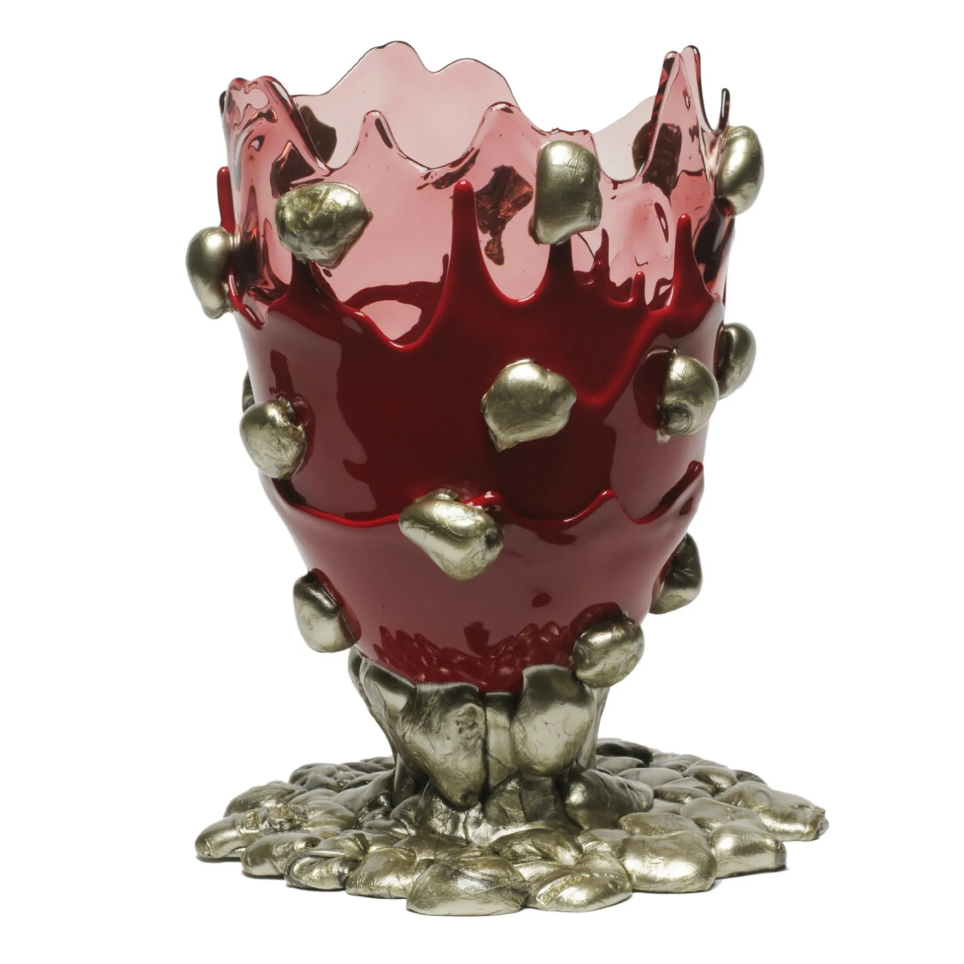 nugget_vase_extra_colour__0-5.webp Nugget Vase Extra Colour - Clear Pink, Matt Cherry, Bronze
