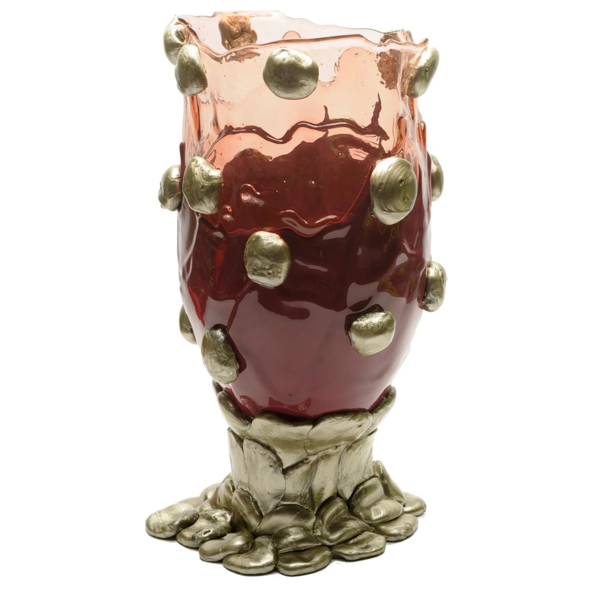 nugget_vase_extra_colour__1-4.webp Nugget Vase Extra Colour - Clear Pink, Matt Cherry, Bronze