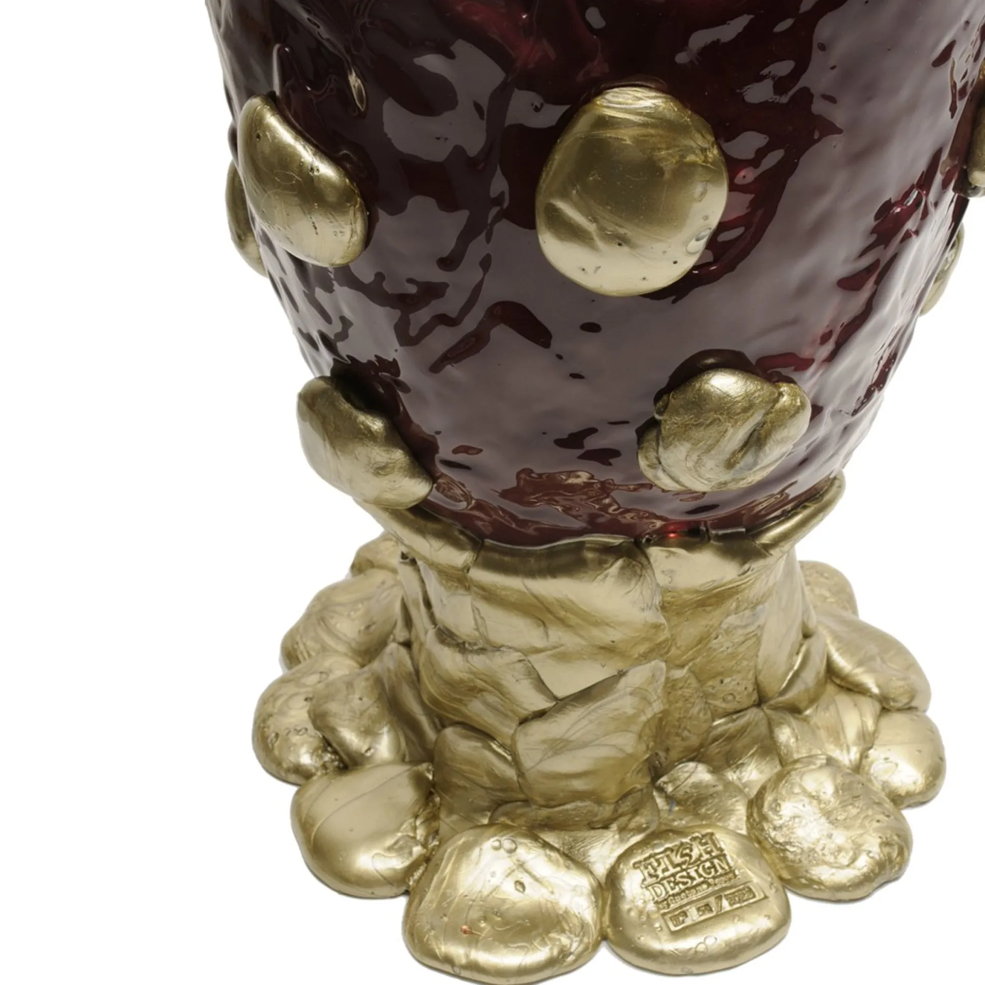 nugget_vase_extra_colour__3-4.webp Nugget Vase Extra Colour - Clear Pink, Matt Cherry, Bronze