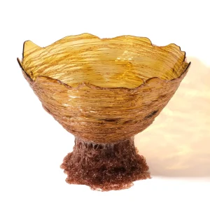 Ogiva Vase - Clear Amber, Antique Pink