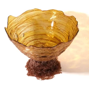 Ogiva Vase - Clear Amber, Antique Pink