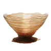 Ogiva Vase - Clear And Amber