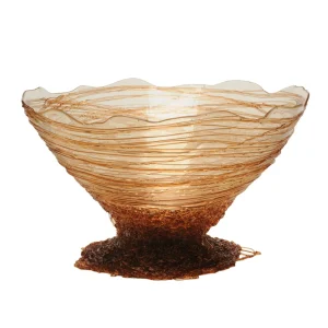 Ogiva Vase - Clear And Amber
