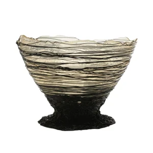 Ogiva Vase - Clear And Black