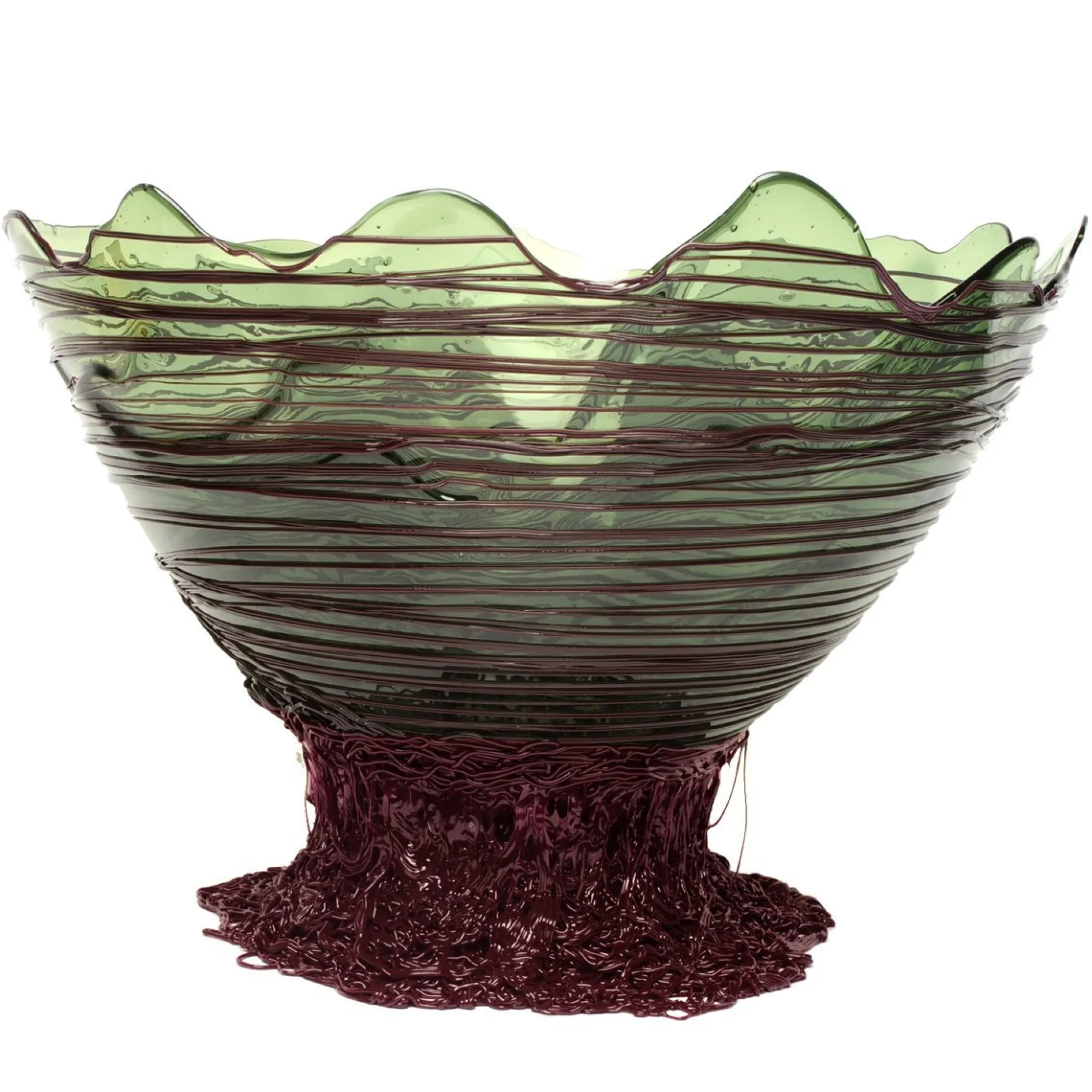 ogiva_vase__clear_bottle__0.webp Ogiva Vase - Clear Bottle Green And Matt Aubergine