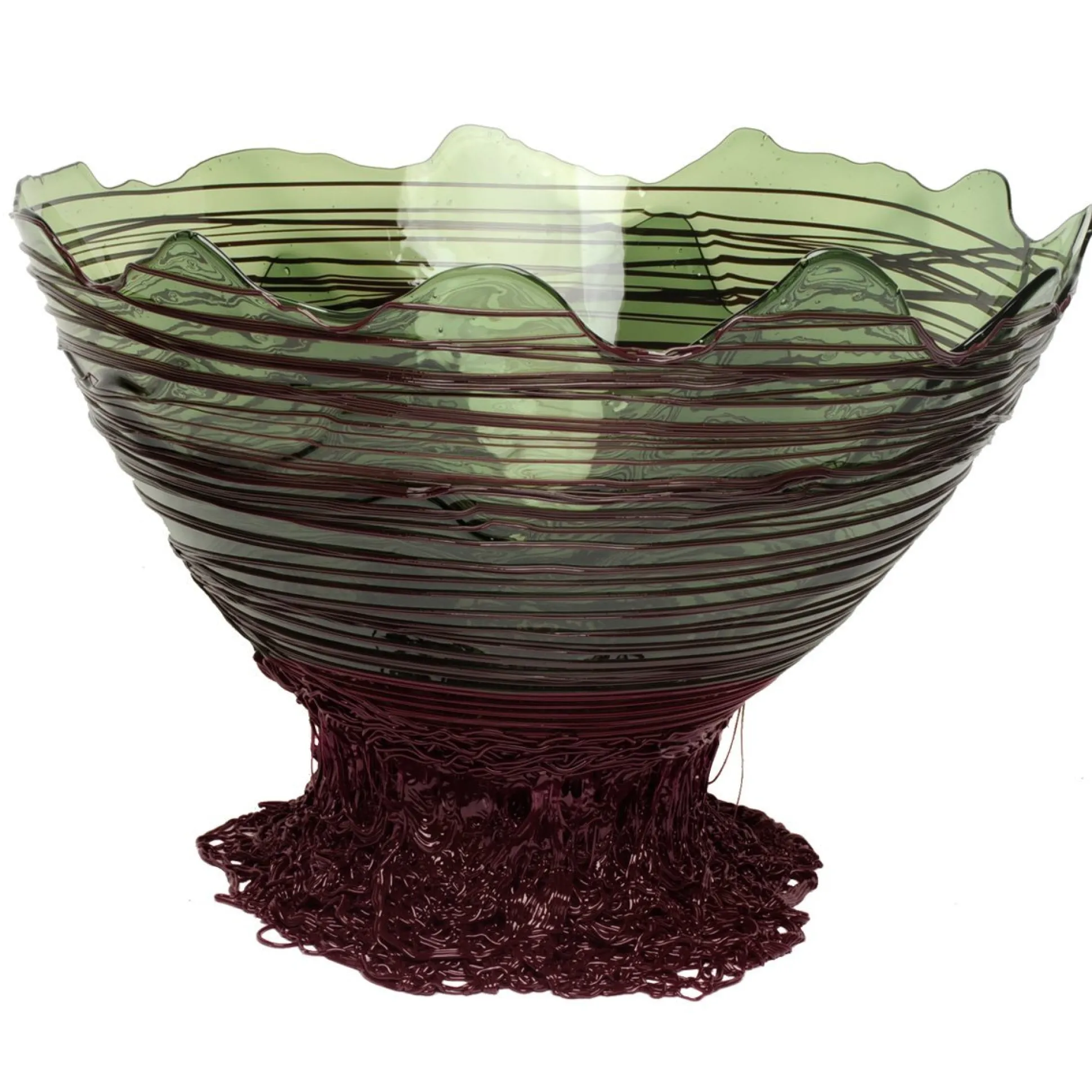 ogiva_vase__clear_bottle__1.webp Ogiva Vase - Clear Bottle Green And Matt Aubergine