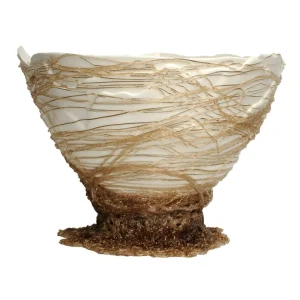 Ogiva Vase - Matt White And Clear