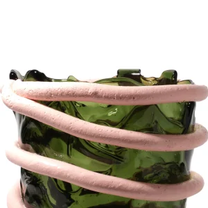 Pompitu I Vase - Bottle Green, Salmon