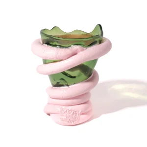 Pompitu I XS - Clear Bottle Green, Pastel Pink