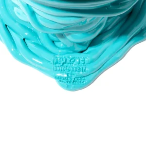 Pompitu II Vase - Clear Amber And Matt Turquoise