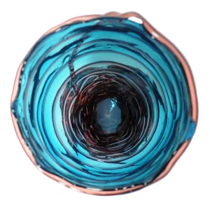 Pompitu II Vase - Clear Emerald And Clear Rose Pink
