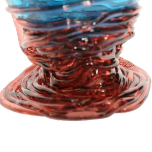 Pompitu II Vase - Clear Emerald And Clear Rose Pink