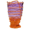 Pompitu II Vase - Clear Lilac And Matt Pumpkin