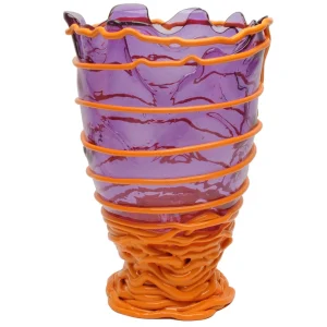 Pompitu II Vase - Clear Lilac And Matt Pumpkin