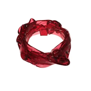 Ribbon Bracelet - Clear Fuchsia 3