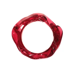 Ribbon Bracelet - Clear Fuchsia 4
