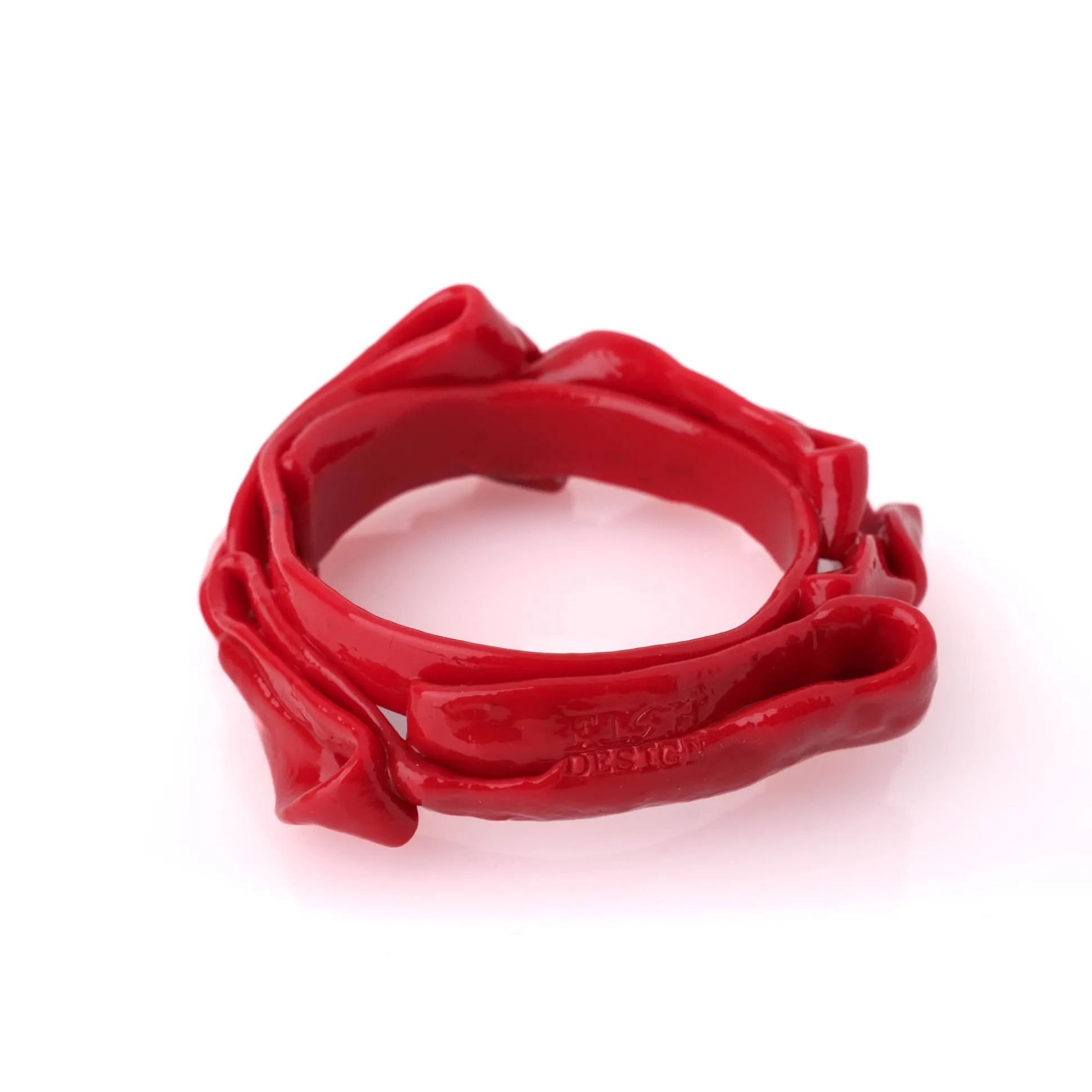 ribbon_bracelet__matt_cor_0.webp Ribbon Bracelet - Matt Coral Red