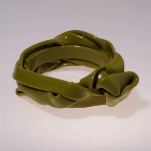 Ribbon Bracelet - Matt Dust Green