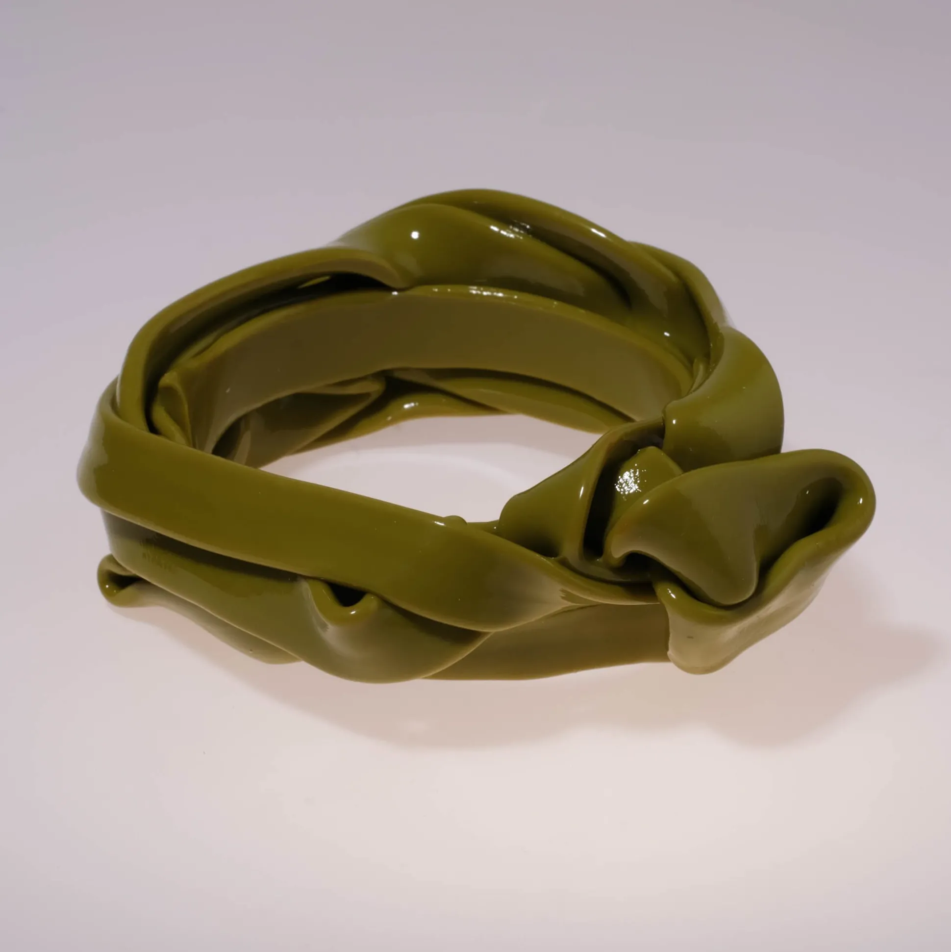 ribbon_bracelet__matt_dus_2.webp Ribbon Bracelet - Matt Dust Green
