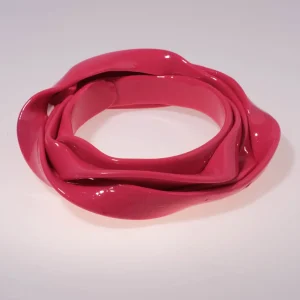 Ribbon Bracelet - Matt Fuchsia 2