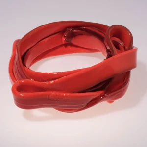 Ribbon Bracelet - Matt Orange And Clear Orange