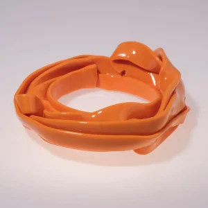 Ribbon Bracelet - Matt Orange