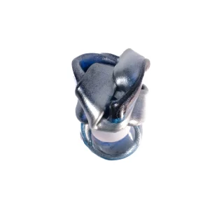 Ribbon Ring - Blue And Silver