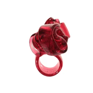 Ribbon Ring - Clear Fuchsia 7