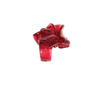 Ribbon Ring - Clear Fuchsia 2