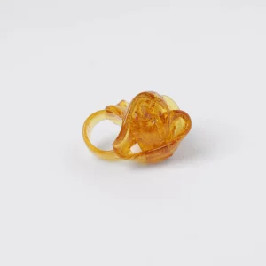 Ribbon Ring - Clear Yellow