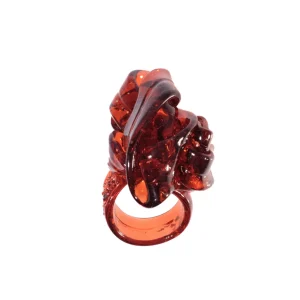 Ribbon Ring - Dark Ruby