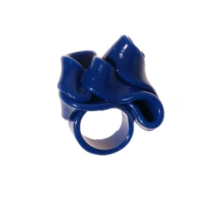 Ribbon Ring - Matt Blue 7