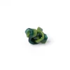 Ribbon Ring - Matt Green And Clear Emerald